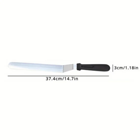 Icing Spatula Angled Stainless Steel Palette Knife Curved Offset Blade Professional Frost Cream Spatula For Cake Pastry Baking - Image 9
