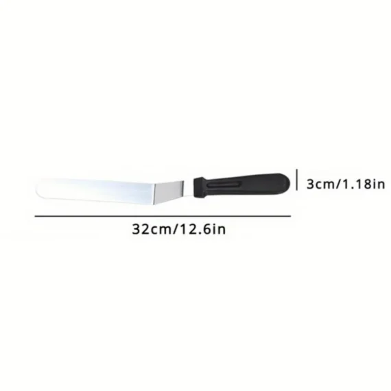 Icing Spatula Angled Stainless Steel Palette Knife Curved Offset Blade Professional Frost Cream Spatula For Cake Pastry Baking - Image 8