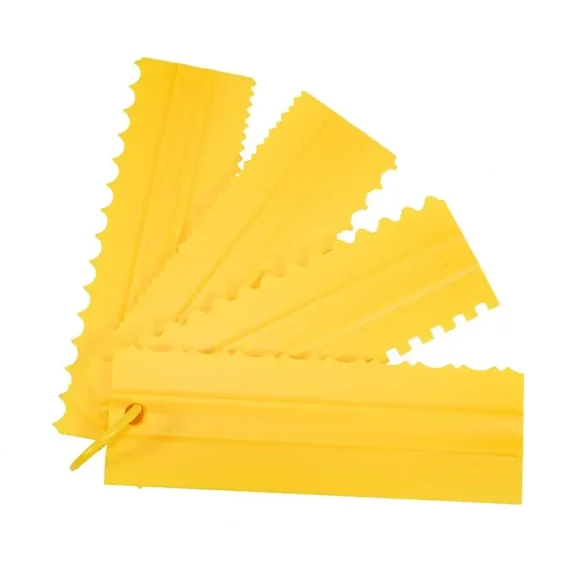 4PCS/Set Plastic Double Sided Tooth Cake Scraper Pattern Cream Scraper DIY Baking Tools Baking Accessories - Image 8
