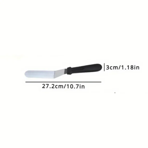 Icing Spatula Angled Stainless Steel Palette Knife Curved Offset Blade Professional Frost Cream Spatula For Cake Pastry Baking - Image 7