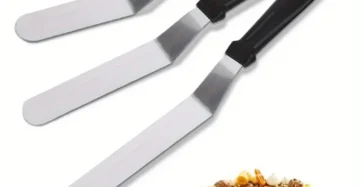 Icing Spatula Angled Stainless Steel Palette Knife Curved Offset Blade Professional Frost Cream Spatula For Cake Pastry Baking