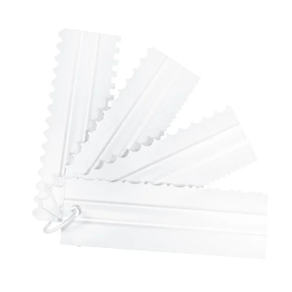 4PCS/Set Plastic Double Sided Tooth Cake Scraper Pattern Cream Scraper DIY Baking Tools Baking Accessories - Image 2
