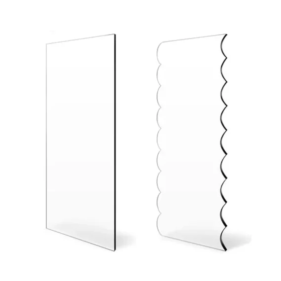 2pcs Acrylic Cake Scraper Set Decorating Contour Stripe Cake Comb Saw Tooth Smoother Buttercream Frosting Scraper cake tools - Image 9