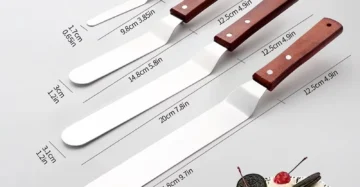 4/6/8/10In Smoother Spatula Cake Knife Stainless Steel With Wood Handle Butter Cream Icing Frosting Kitchen Knife DIY Cake Tools