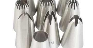 10pcs Piping Nozzles Set,Stainless Steel Icing Nozzles, Cream Cake Piping Tips For Dessert Biscuit Cup Cake, Kitchen Accessories