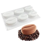 1pcs Coffee bean shape Cake Silicone Mold for DIY Bread Chocolate Dessert Brownies Baking Mould