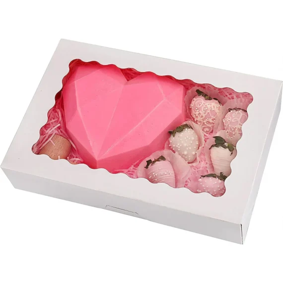 Multi Bakery Boxes with Window, Cookie Boxes, Auto-Popup Treat Boxes for Pies, Muffins, Donuts and Pastries，Gift for Mom(White) - Image 3
